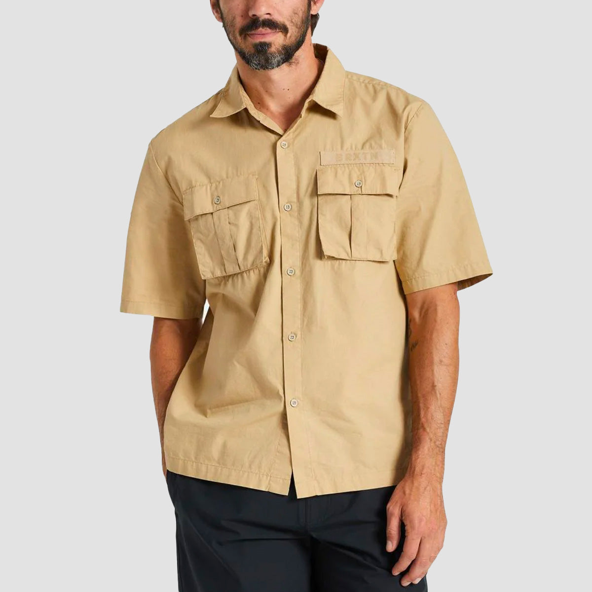 Brixton Surplus Short Sleeve Shirt Sand