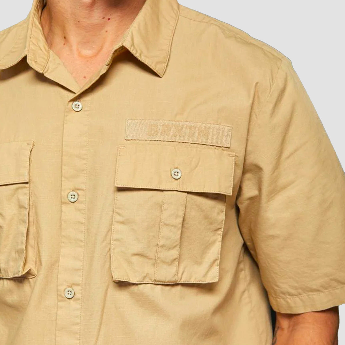 Brixton Surplus Short Sleeve Shirt Sand