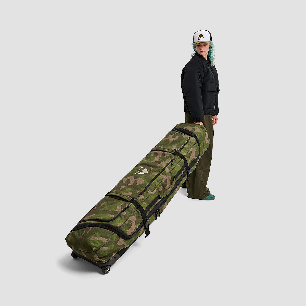 Burton Wheelie Flight Attendant Snowboard Bag Keel Camo 166cm