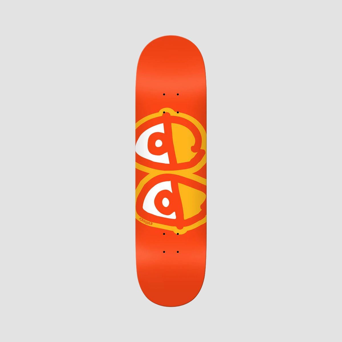 Krooked Team Eyes MX Skateboard Deck Orange - 8.25"