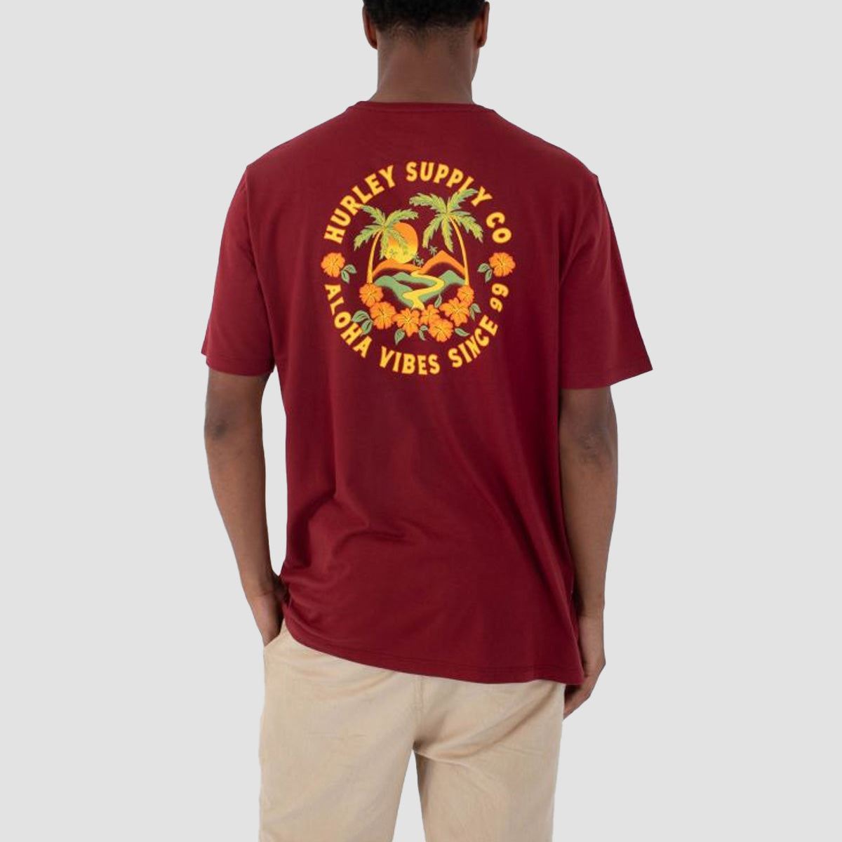 Hurley Hawaiian Island T-Shirt True Red