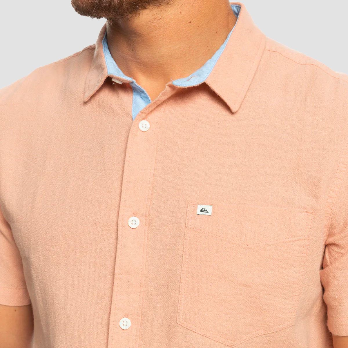 Quiksilver Time Box Short Sleeve Shirt Cafe Creme