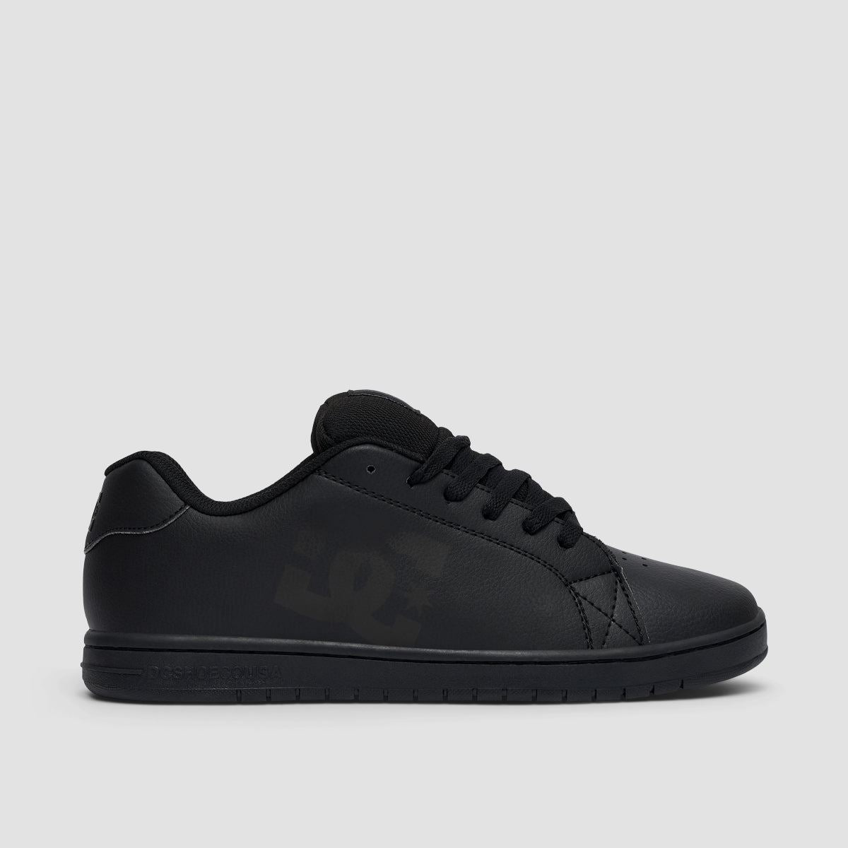 Dc black cheap leather shoes