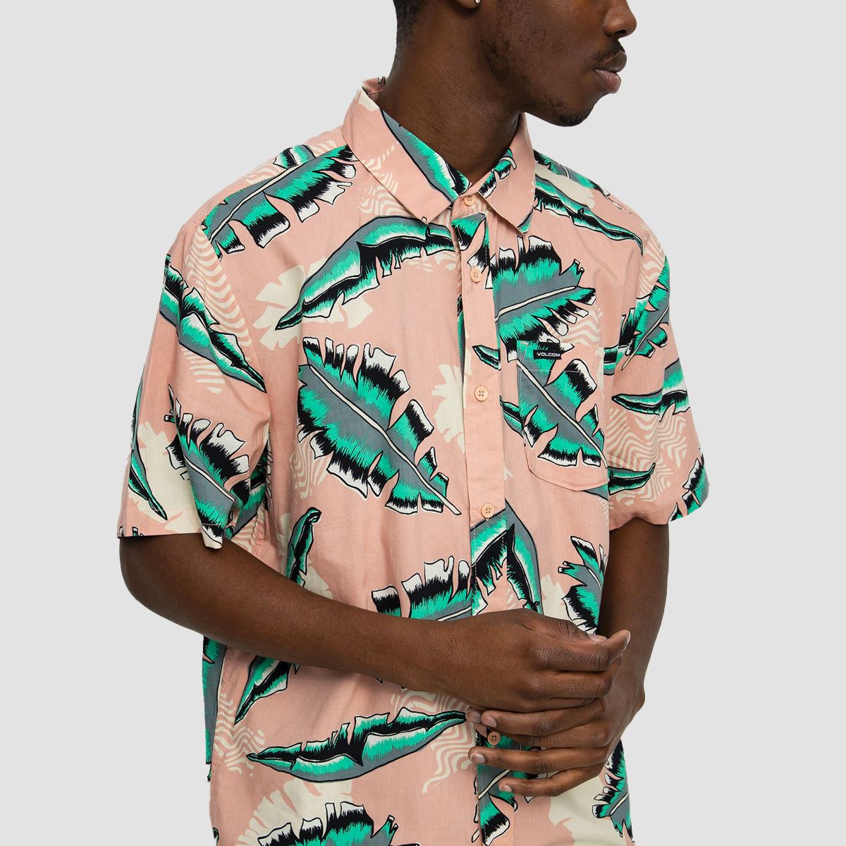 Volcom Detoonator Short Sleeve Shirt Misty Rose