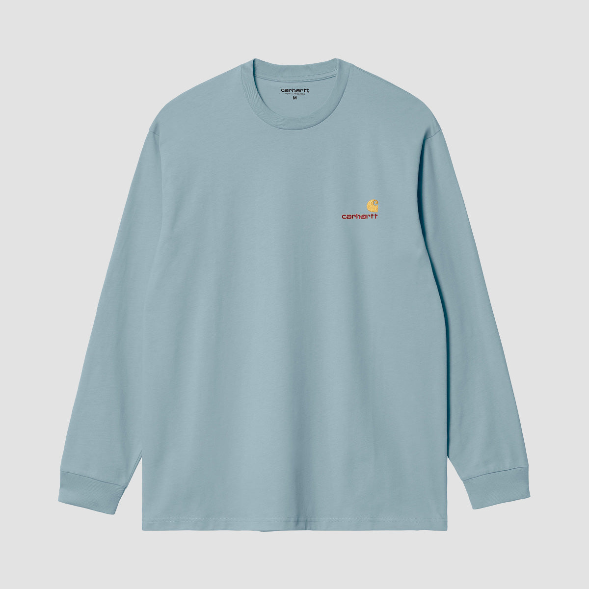 Carhartt WIP American Script Longsleeve T-Shirt Frosted Blue