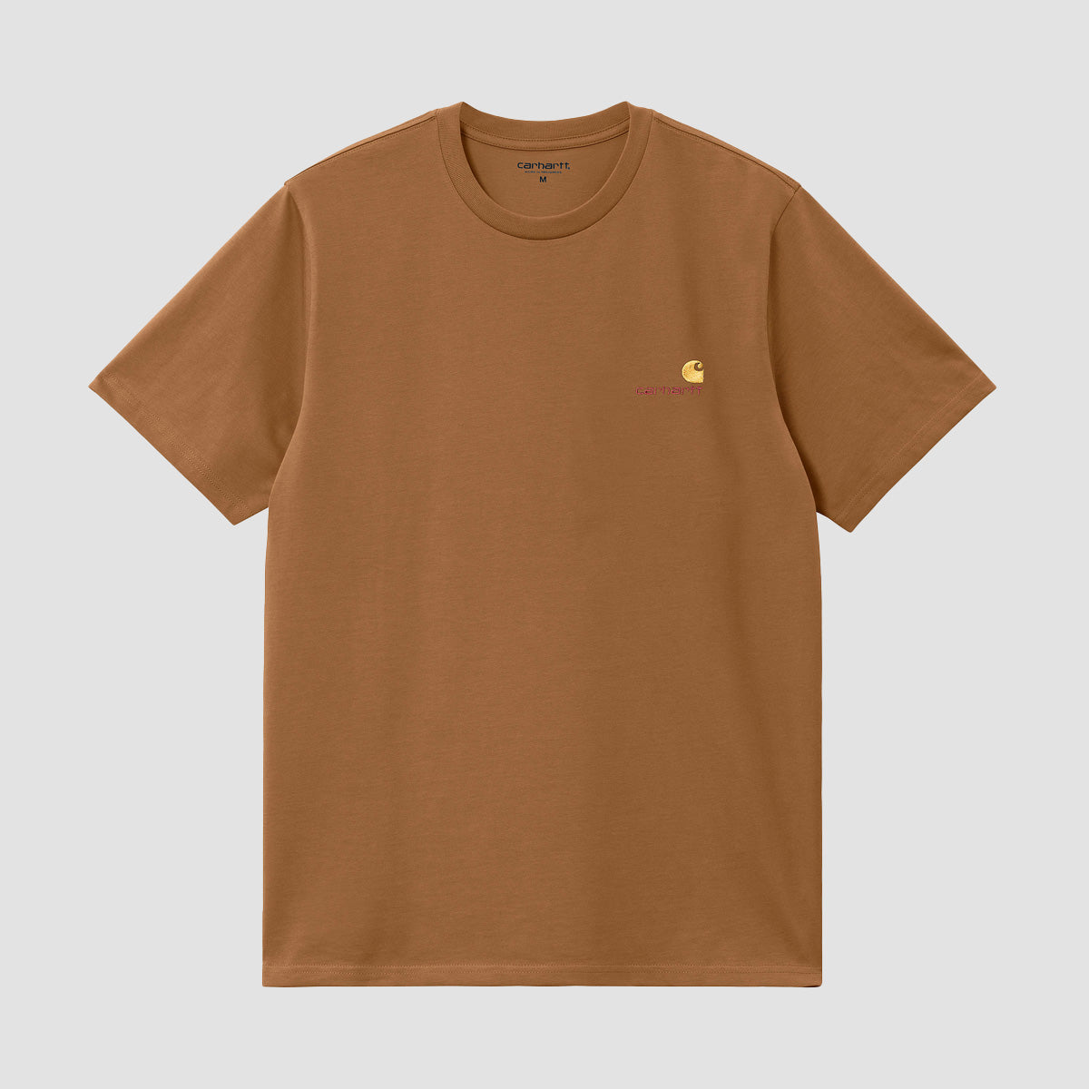 Carhartt WIP American Script T-Shirt Hamilton Brown