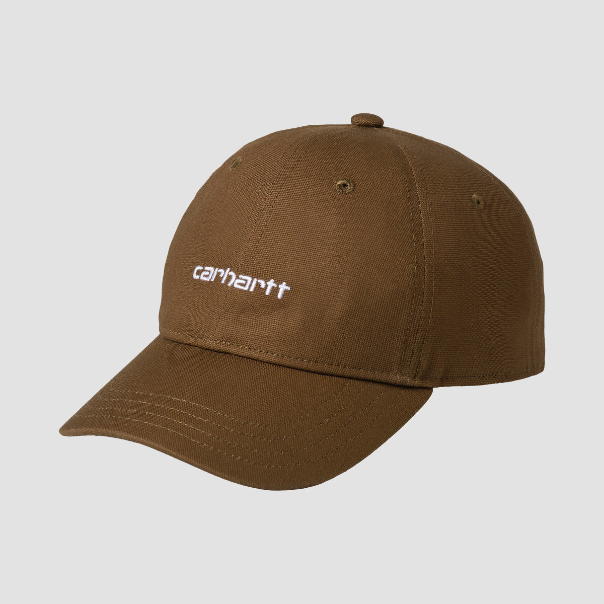 Carhartt WIP Canvas Script Cap Lumber/White