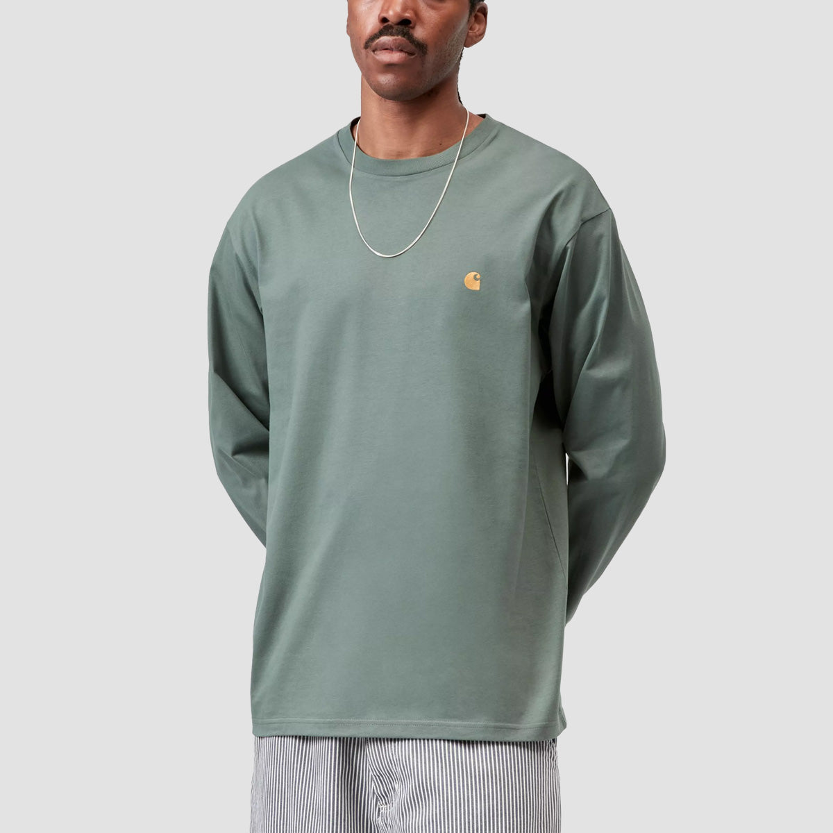 Carhartt WIP Chase Longsleeve T-Shirt Velvet Green/Gold