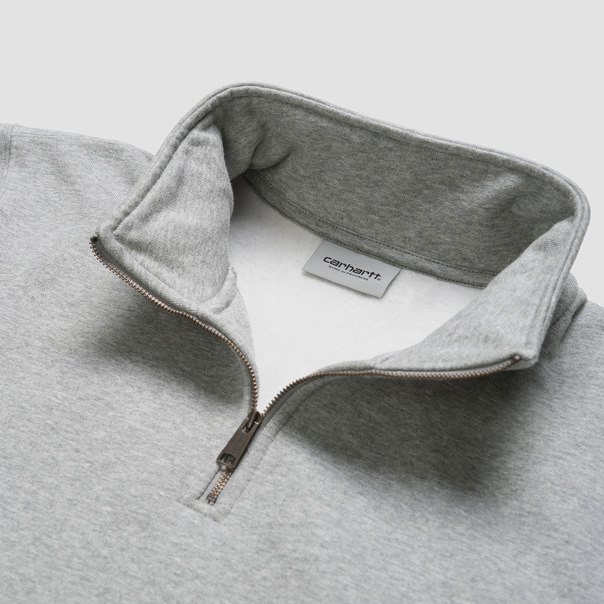 Carhartt WIP Chase Neck Zip Sweat Grey Heather/Gold