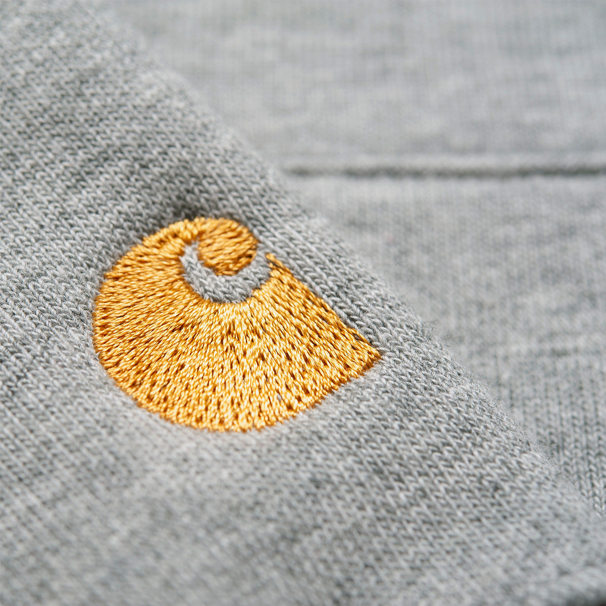 Carhartt WIP Chase Neck Zip Sweat Grey Heather/Gold