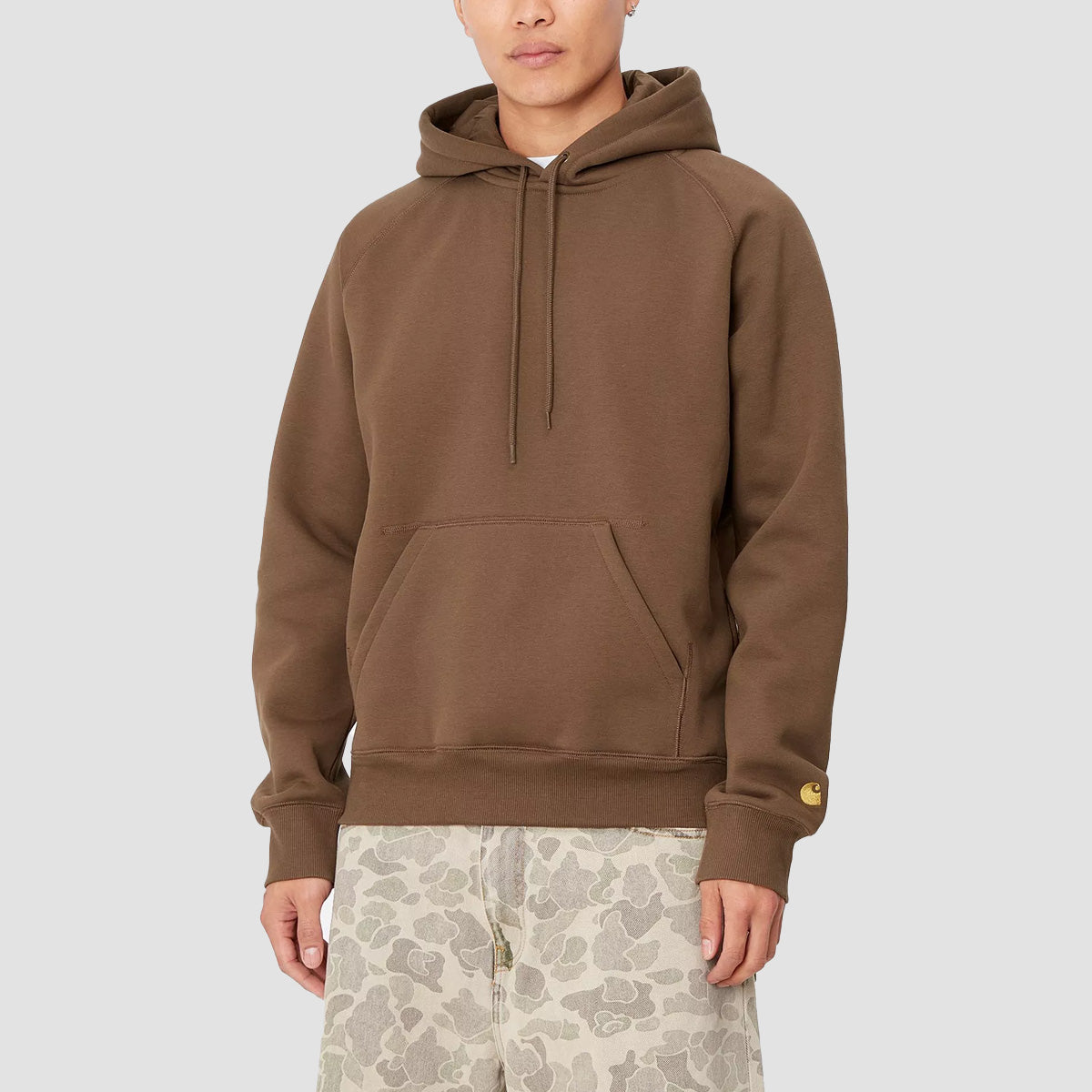 Carhartt WIP Chase Sweat Pullover Hoodie Chocolate/Gold