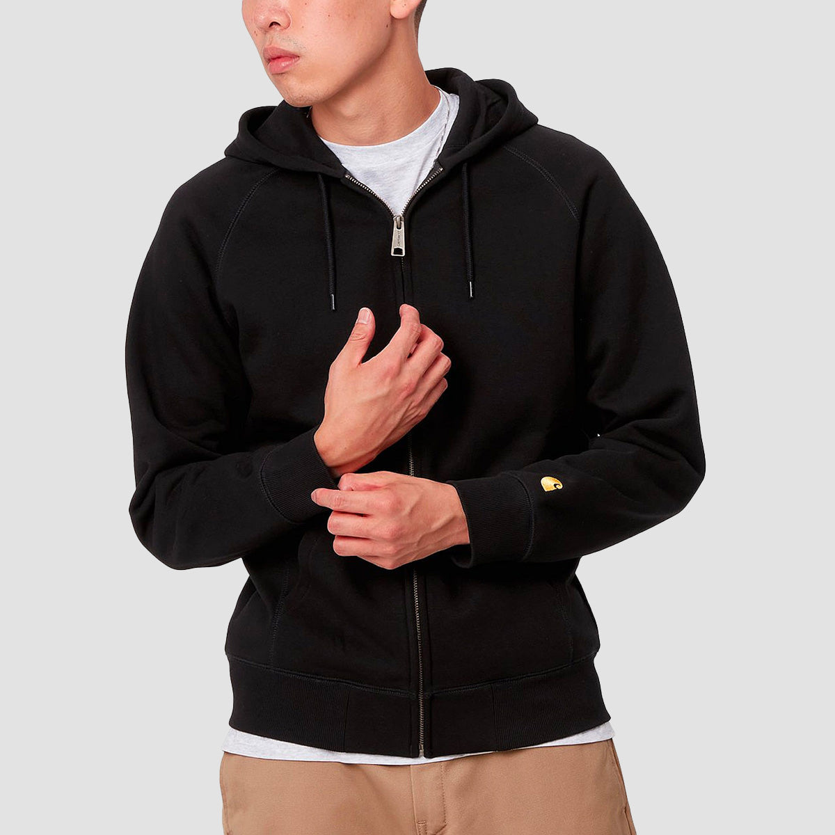Carhartt WIP Chase Zip Hood Black/Gold
