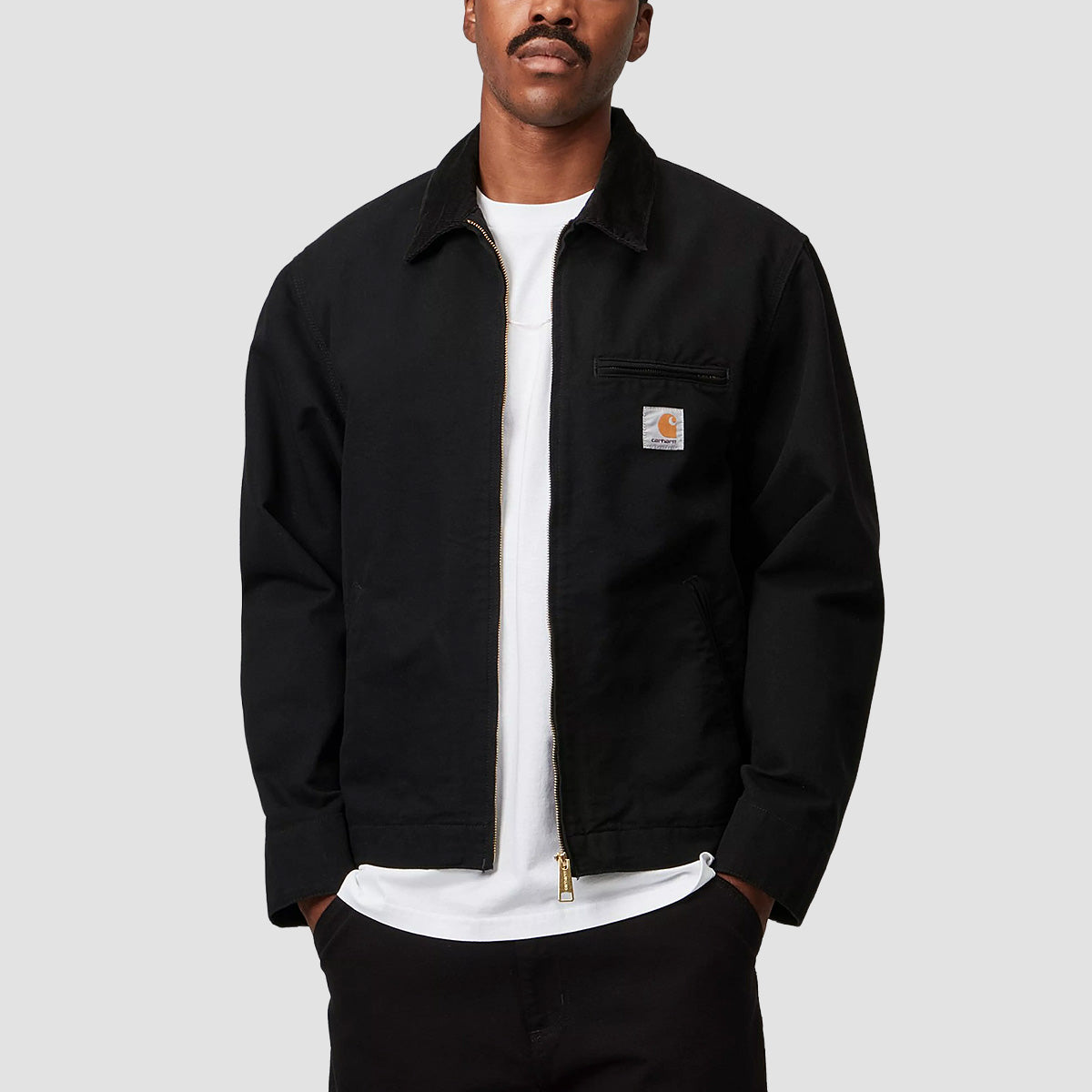 Carhartt WIP Detroit Jacket Black/Black Rinsed