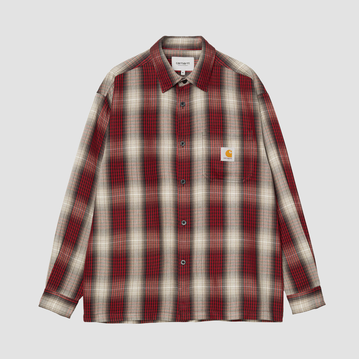 Carhartt WIP Harlin Check Longsleeve Shirt Chili Pepper