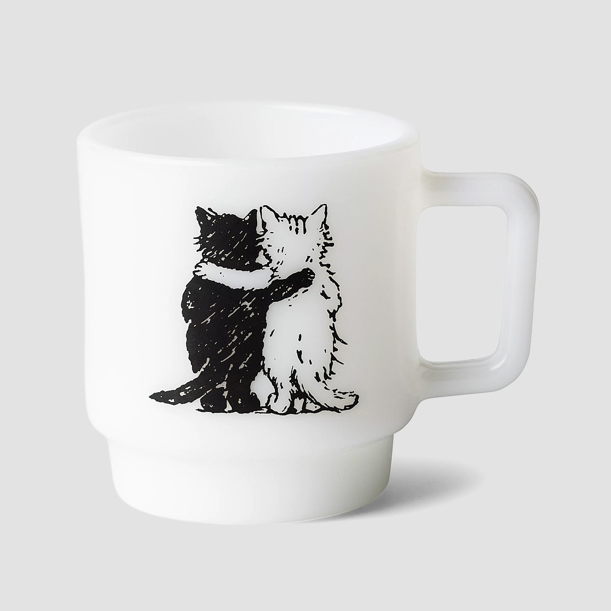 Carhartt WIP Hugging Cats Glass Mug White
