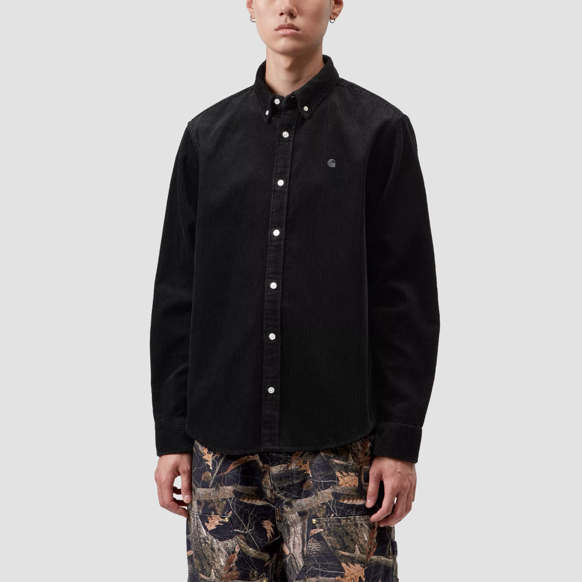 Carhartt WIP Madison Cord Longsleeve Shirt Soot