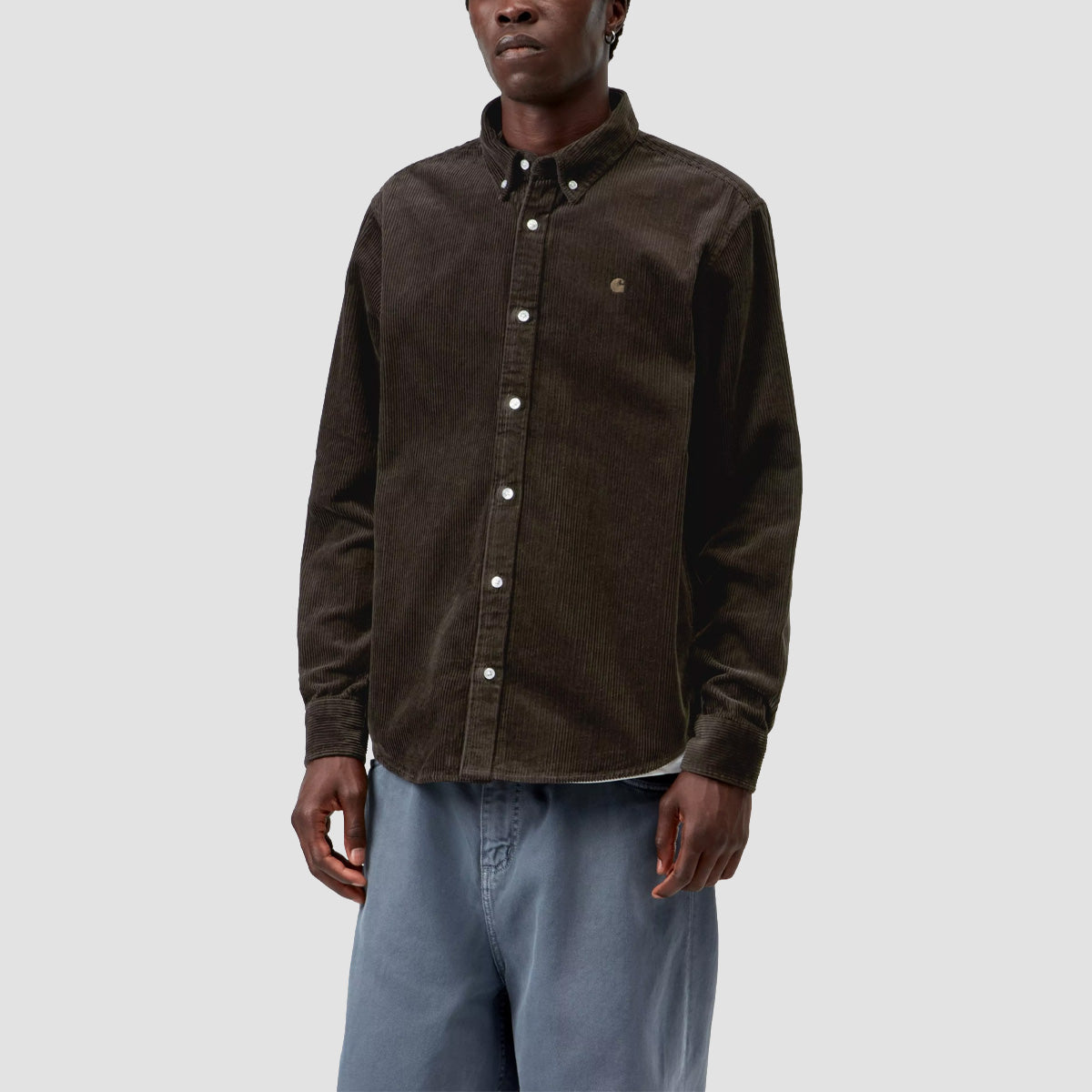 Carhartt WIP Madison Cord Longsleeve Shirt Tobacco