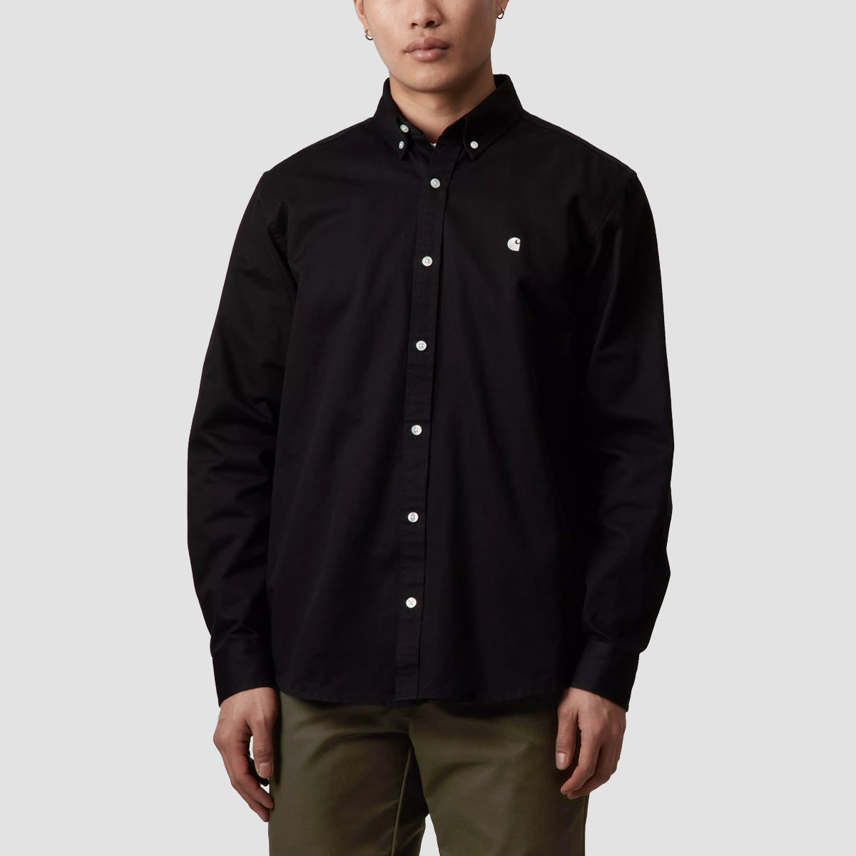 Carhartt WIP Madison Longsleeve Shirt Black/White