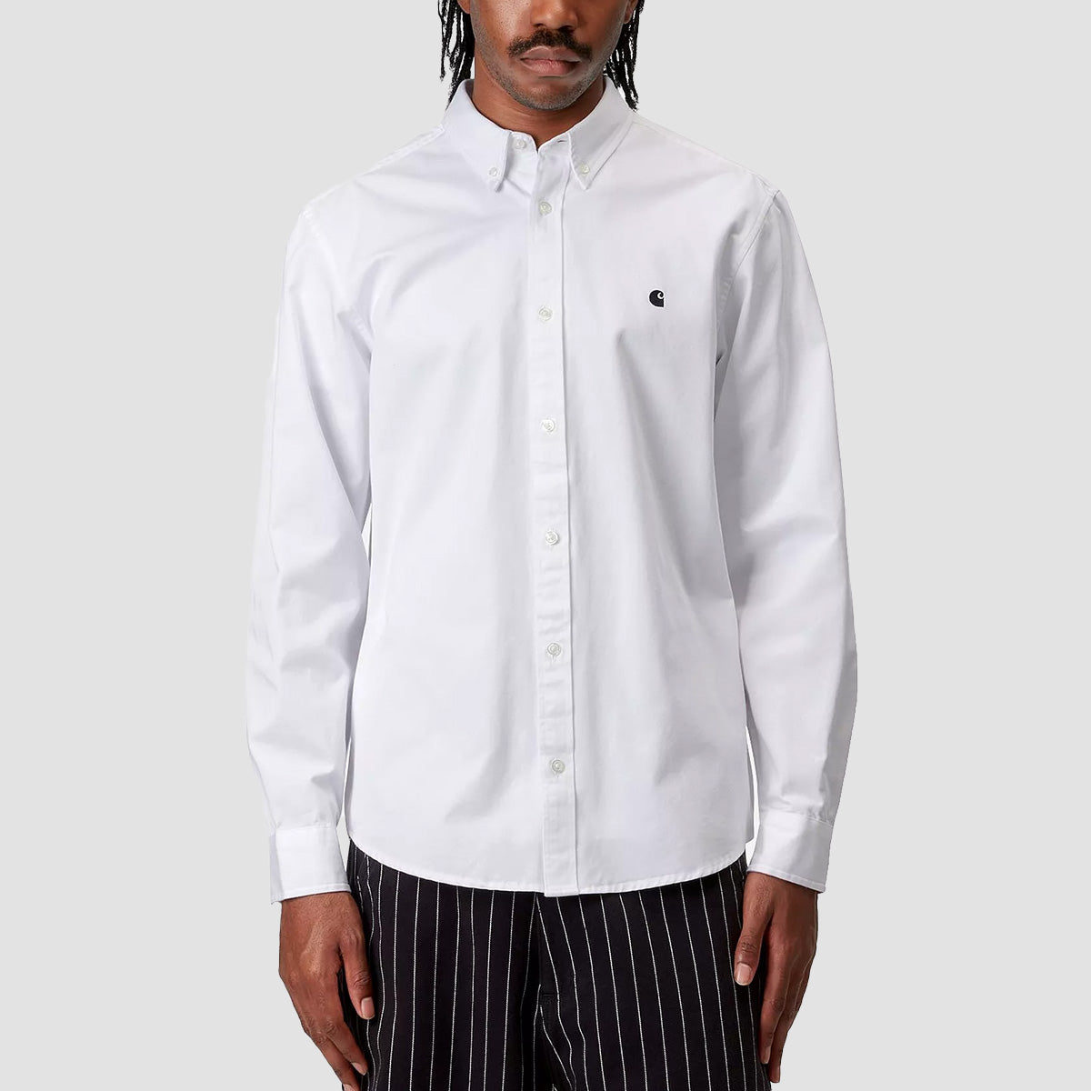 Carhartt WIP Madison Longsleeve Shirt White/Black