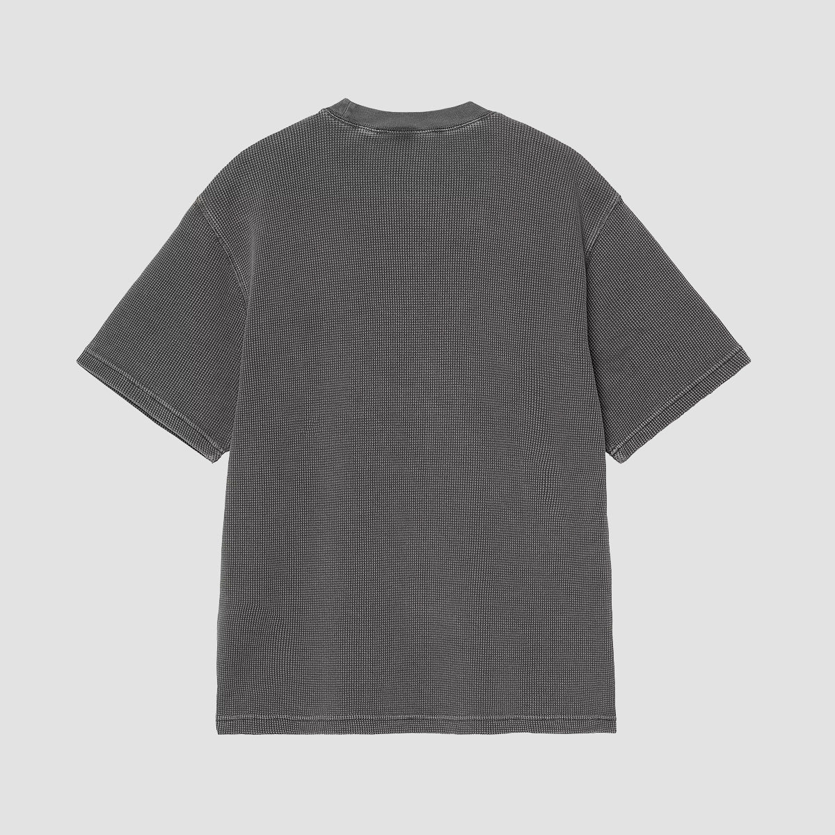 Carhartt WIP Nelson Waffle T-Shirt Black Garment Dyed