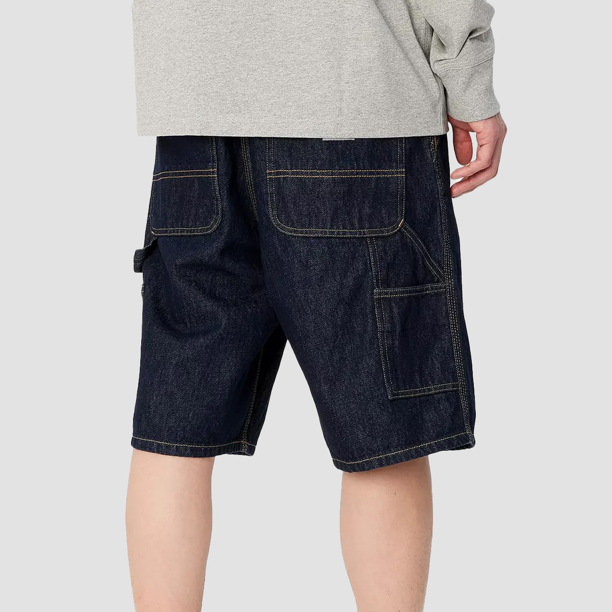Carhartt WIP OG Single Knee Denim Shorts Blue Rinsed