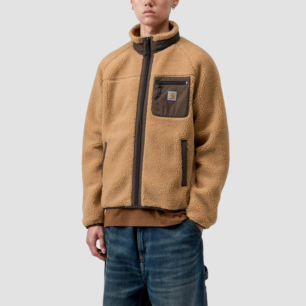 Carhartt WIP Prentis Liner Fleece Jacket WIP Dusty H/Tobacco