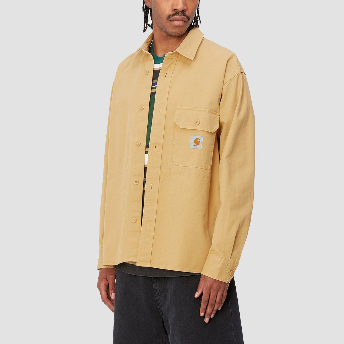 Carhartt WIP Reno Longsleeve Shirt Jac Bourbon Garment Dyed