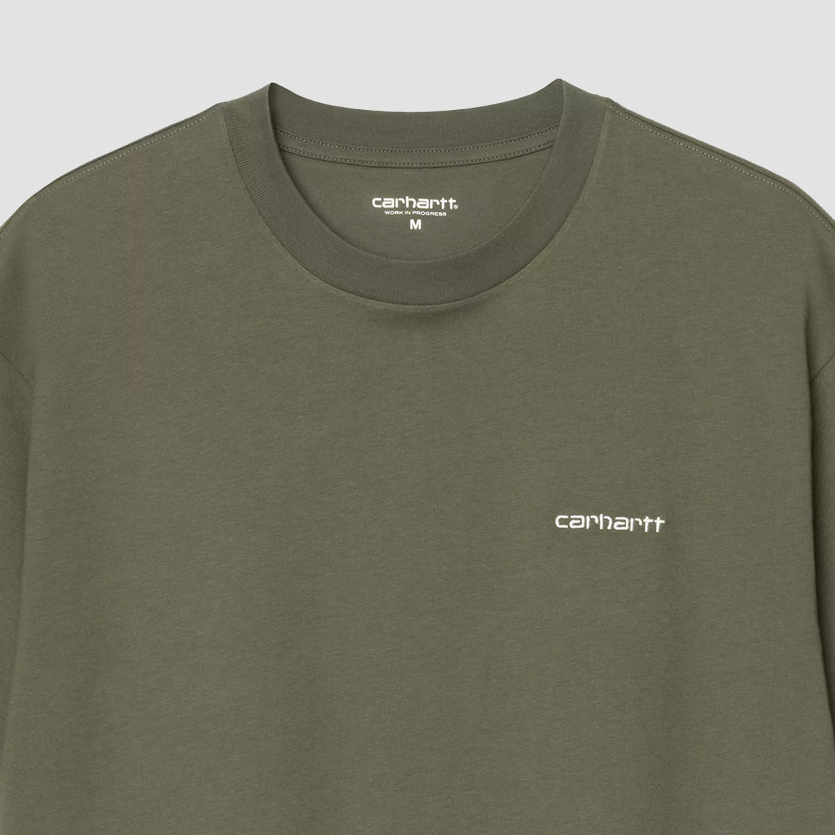 Carhartt WIP Script Embroidery T-Shirt Leaf/White
