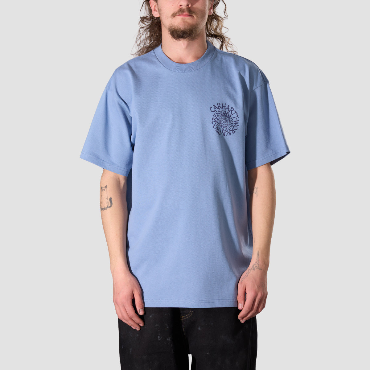 Carhartt WIP Spirals T-Shirt Gentle Blue