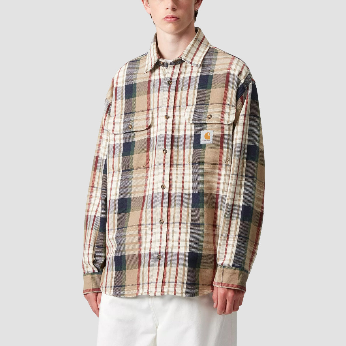 Carhartt WIP Tamblyn Check Longsleeve Shirt Leather