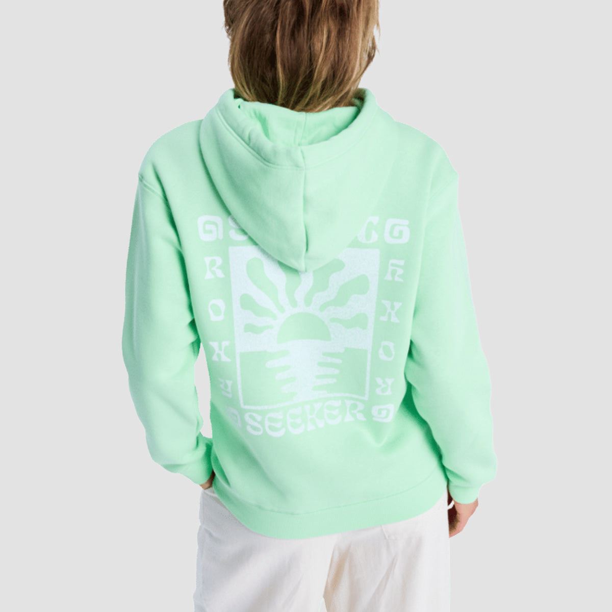 Roxy Surf Stoked VT Pullover Hoodie Pistachio Green - Womens
