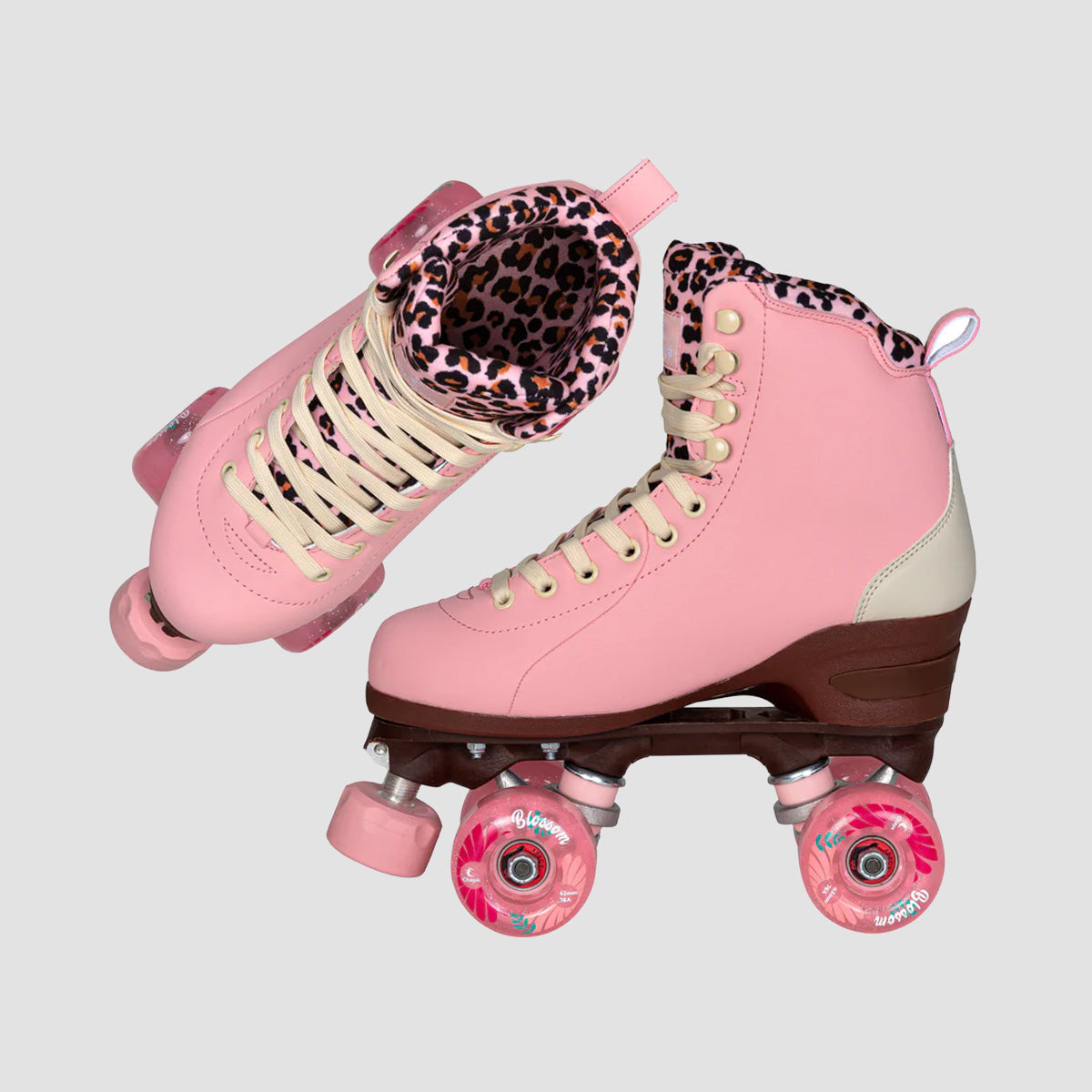 Chaya Miyu Pink Leopard Quad Skates Pink