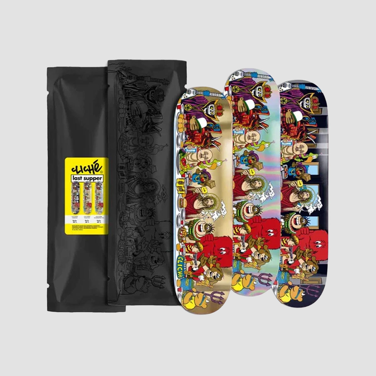 Cliche Last Supper Golden Ticket Blind Bag Skateboard Deck Assorted - 8.5"