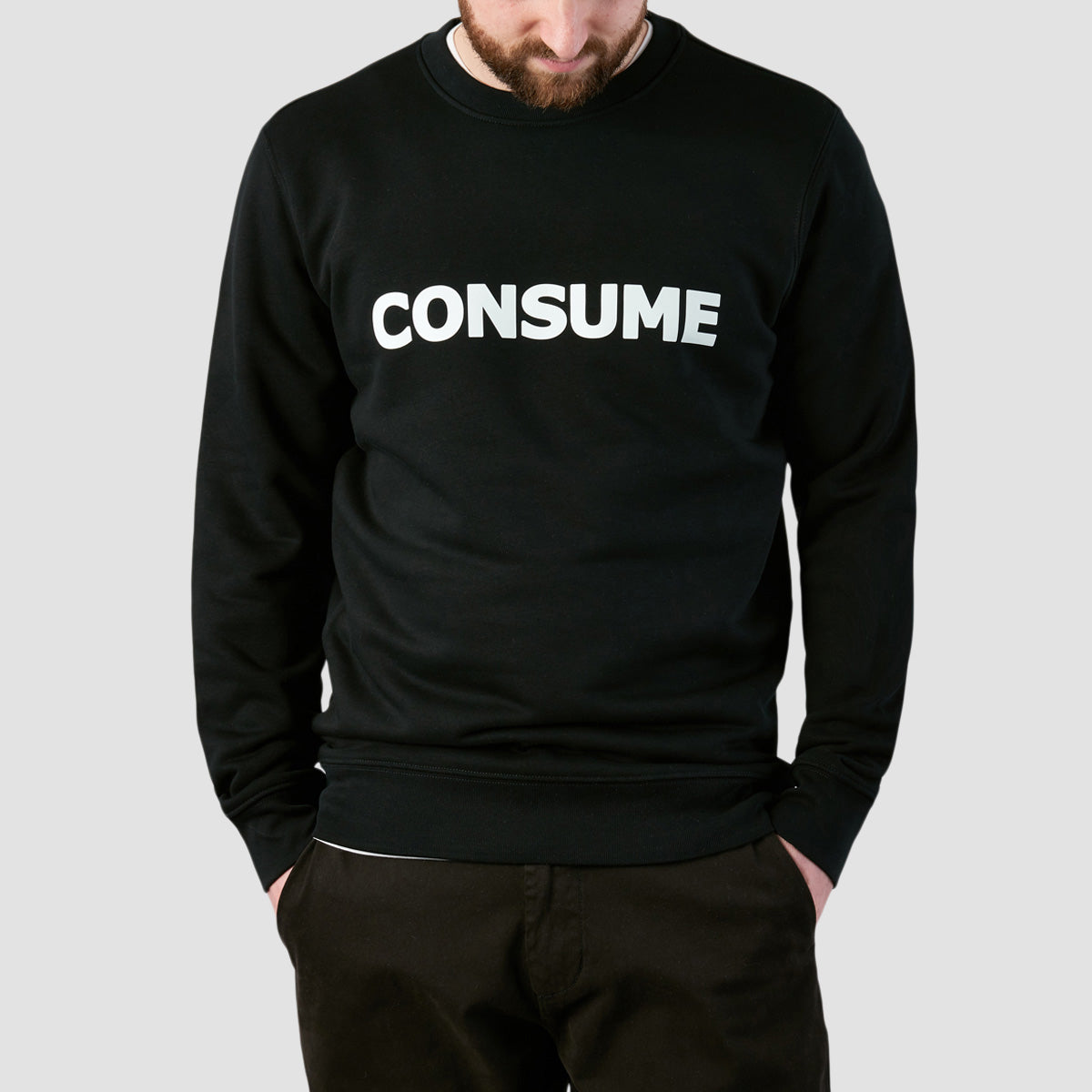 Consume Logo Crew Sweatshirt Black/White