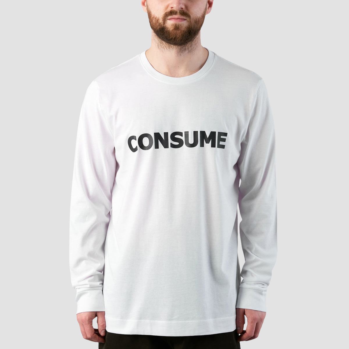 Consume Logo Longsleeve T-Shirt White/Black