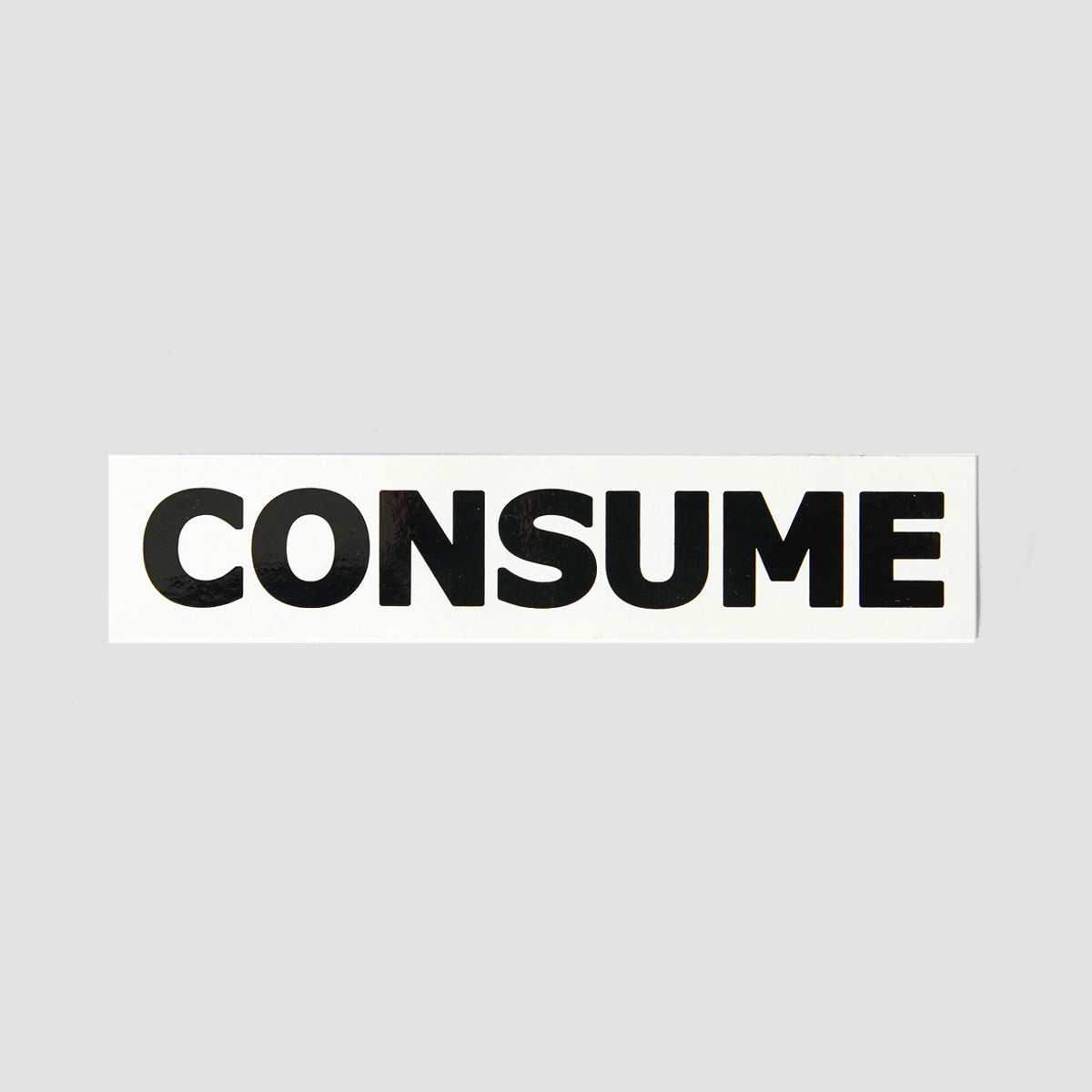 Consume Logo Sticker White/Black 120x25mm