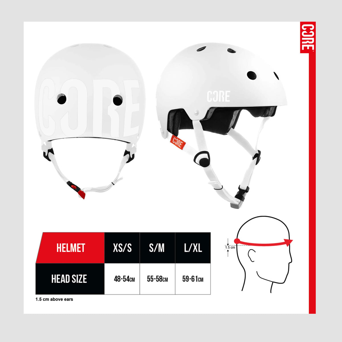 CORE Street Helmet Stealth/White