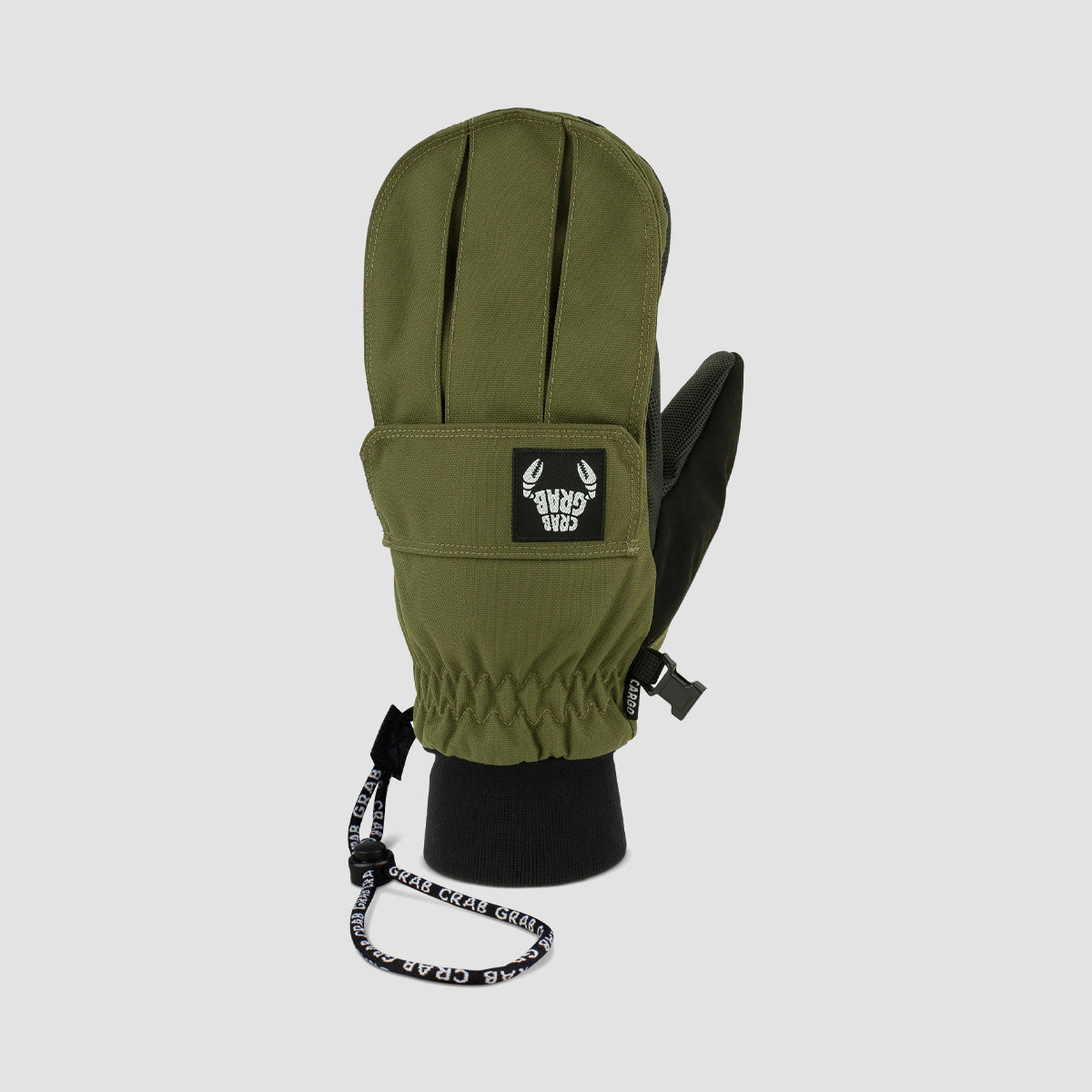 Crab Grab Cargo Snow Mittens Olive