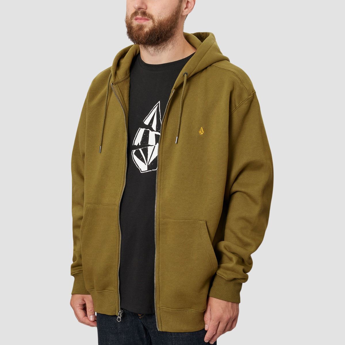 Volcom Extends Zip Hoodie Service Green