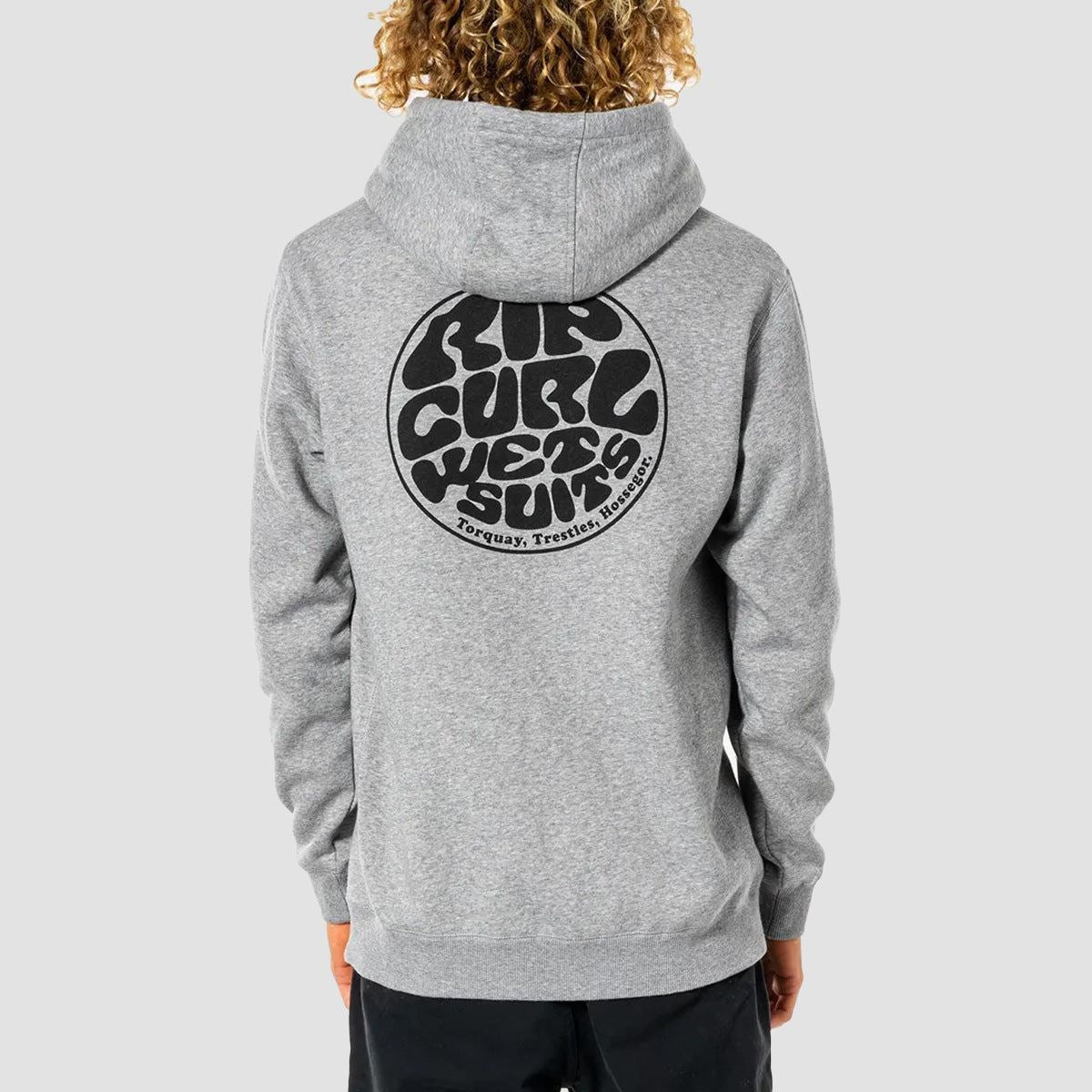 Rip Curl Wetsuit Icon Pullover Hoodie Grey Marle