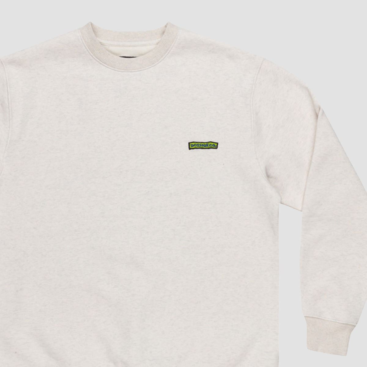 DC Patchit Crew Sweatshirt Snow Heather
