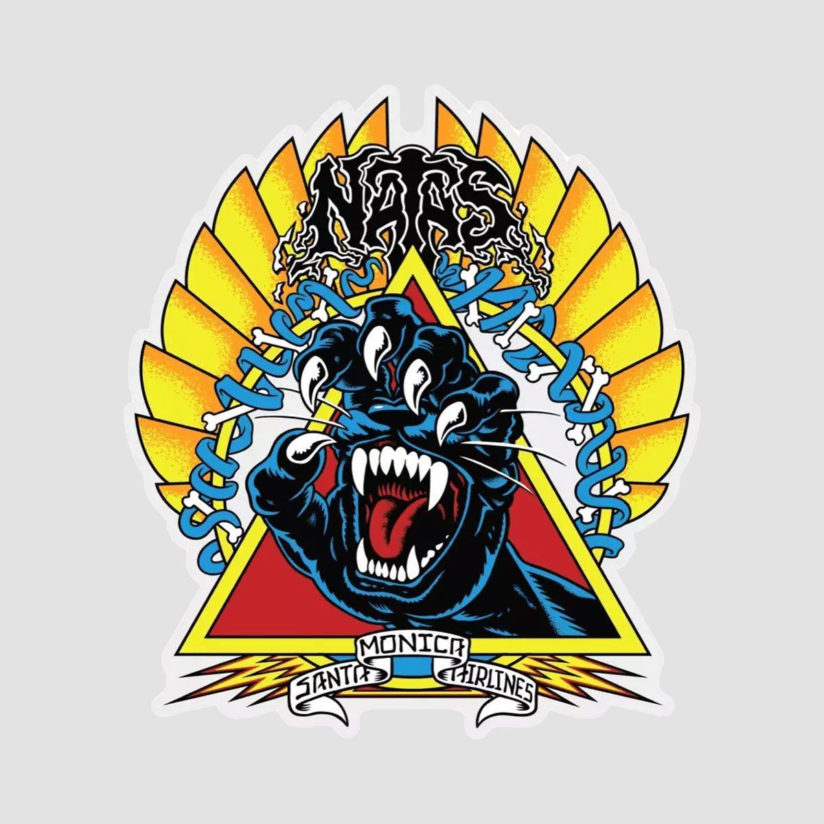 Santa Cruz Natas Screaming Panther Sticker Multi 150x135mm