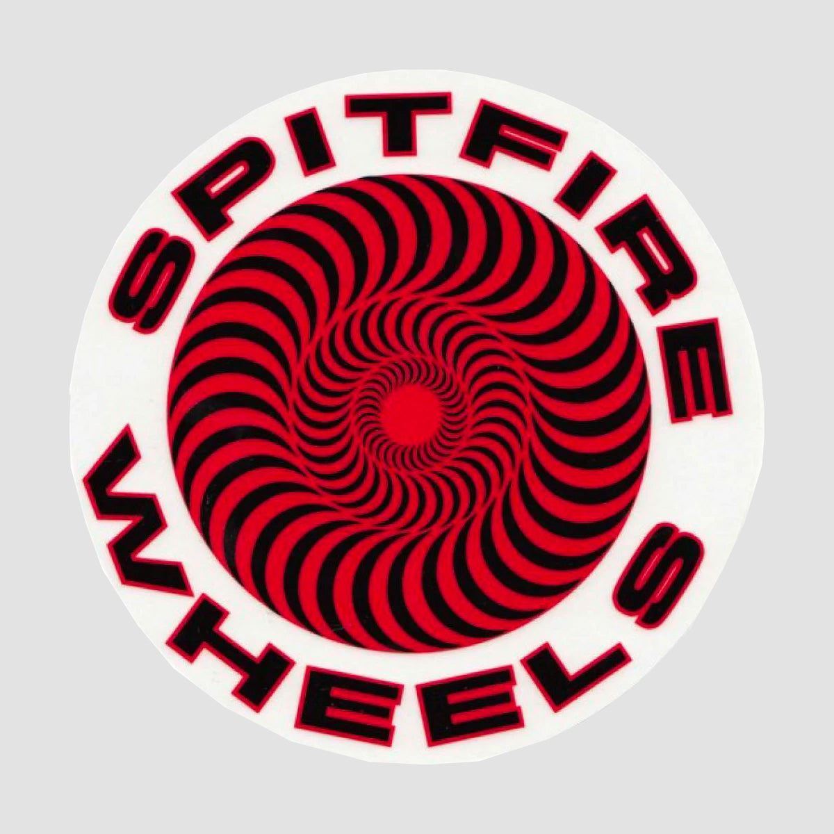 Spitfire Large Swirl Sticker Red 190mm