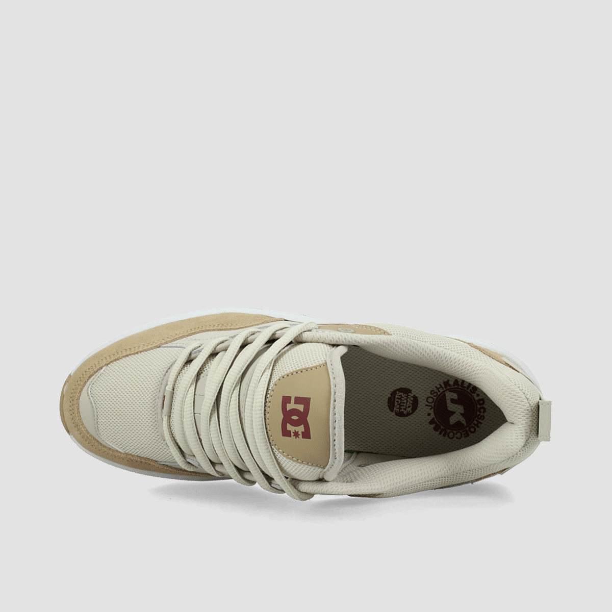 DC Ascend Shoes - Taupe/Silver/Red