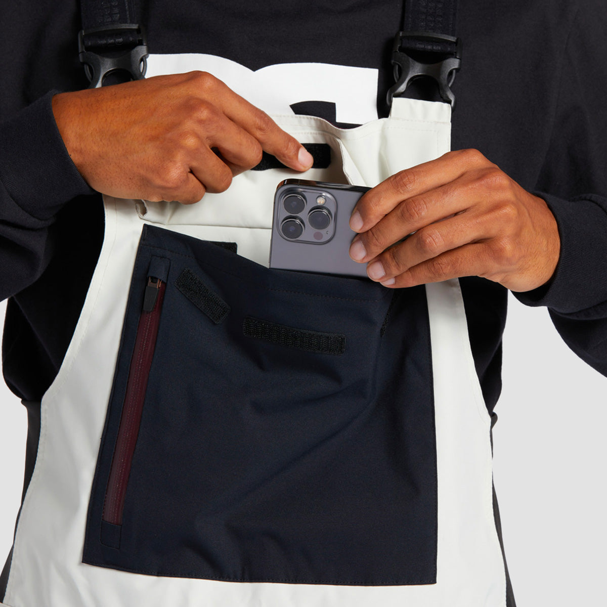 DC Brigade 45K Snow Bib Pants Silver Birch