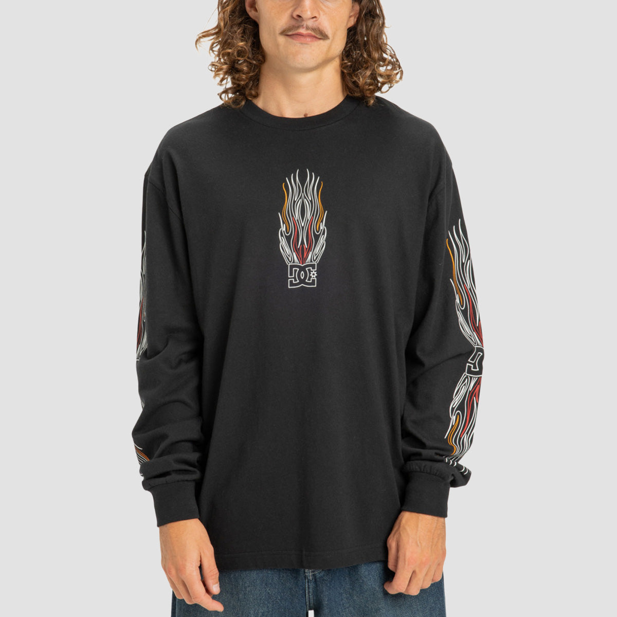 DC Burn Out Longsleeve T-Shirt Black