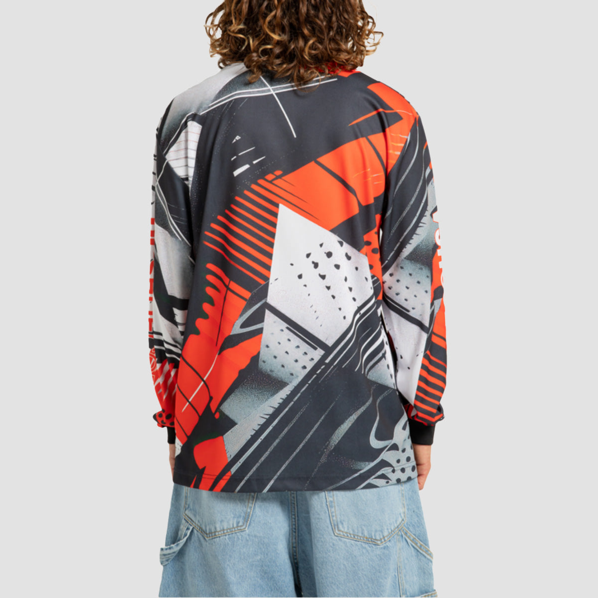 DC Burnout Longsleeve Moto T-Shirt Orange Popsicle
