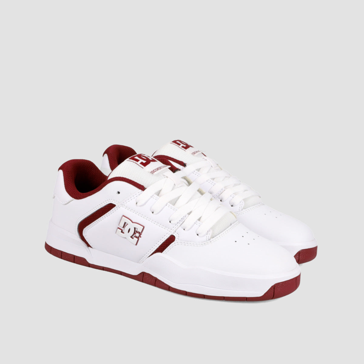 DC Central Shoes - White/Purple Wine