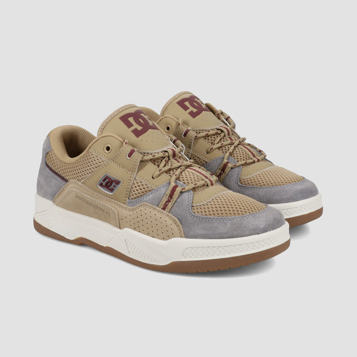 DC Construct Shoes - Grey/Tan/Off White