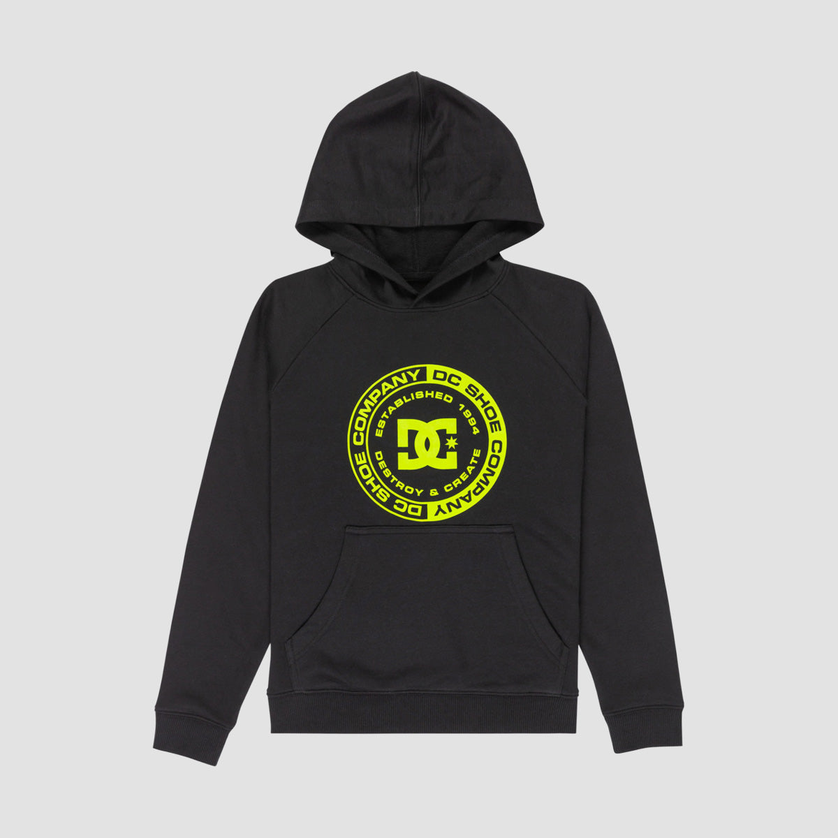 DC Corpo Raglan Pullover Hoodie Black - Kids